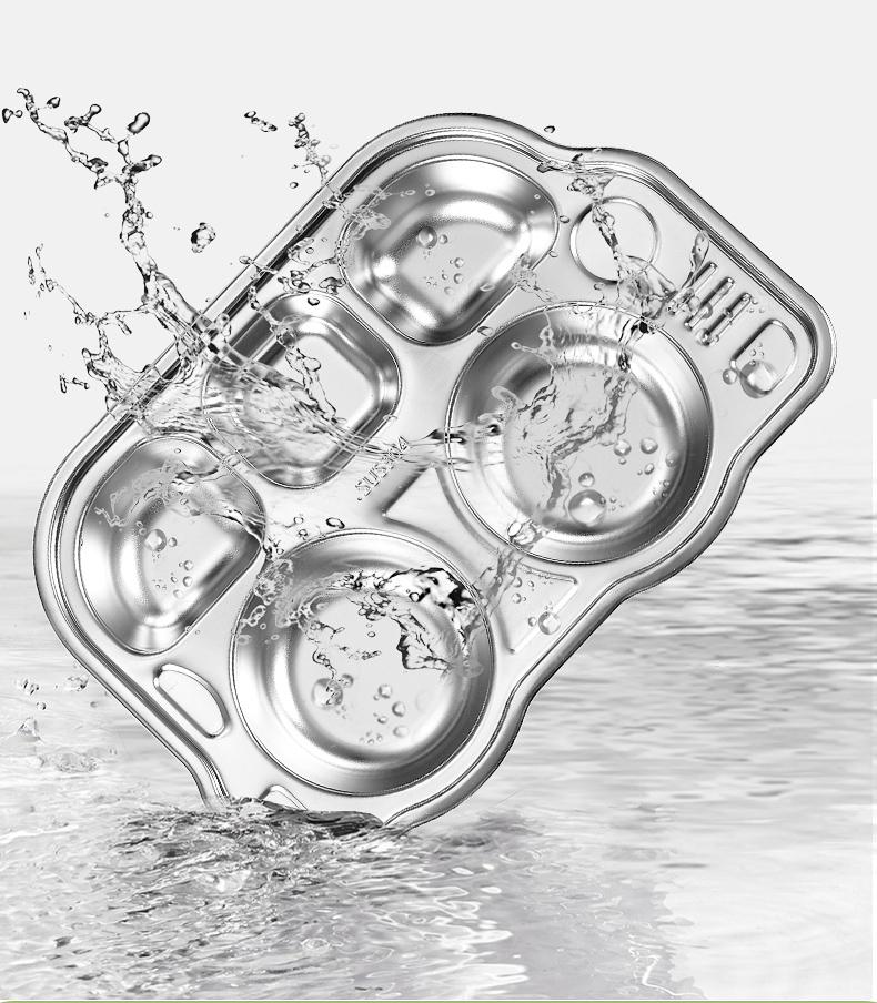Product Introduction of Khay ăn dặm cho bé inox 304 cao cấp, hình peppa pig kitty gấu panda ô tô dễ thương 22
