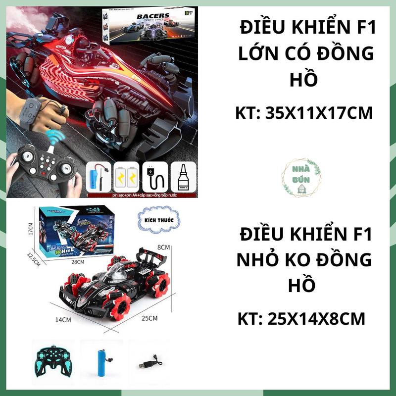 Đồ Chơi Siêu Xe Ô Tô Xe Đua F1 Điều Khiển Từ Xa RC 2.4GHZ Tốc Độ Cao Nhả Khói Hơi Nước Có Đèn LED, Có Nhạc Vui Nhộn C68 C78