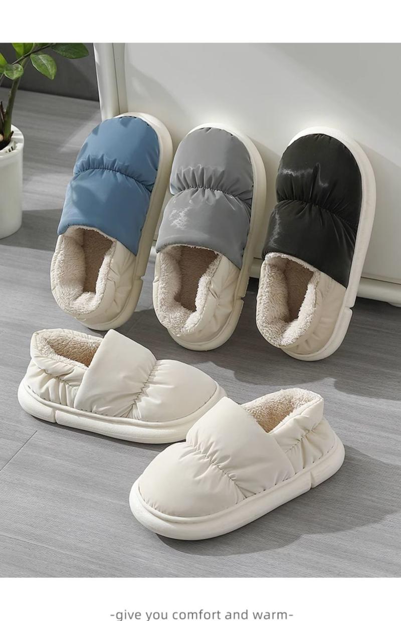 Product Introduction of Dép Bông Mùa Đông, Ngoại Cỡ, Dành Cho Nam Và Nữ, Sử Dụng Trong Nhà, Thích Hợp Cho Các Cặp Đôi, Ấm Áp, Không Thấm Nước, Có Túi Gót, Giày Độn Bông, Có Thể Đeo Ngoài Trời Cho Nữ 14