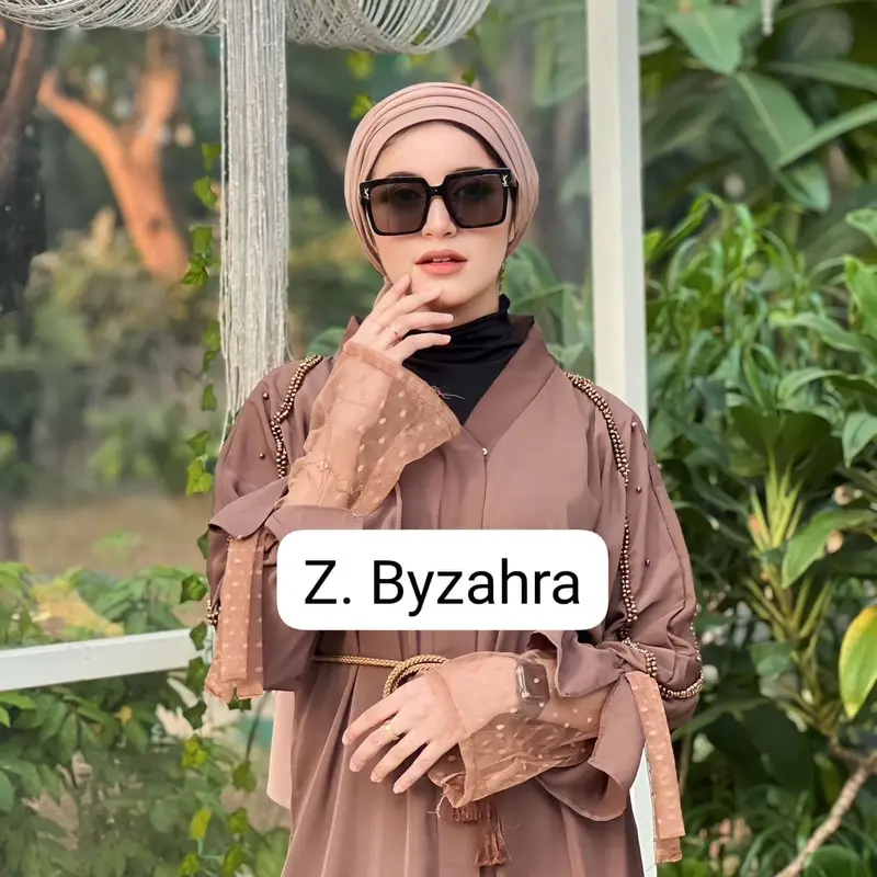 Abaya tile crystal fursan/ abaya mewah/abaya pesta kombinasi crystal premium 4