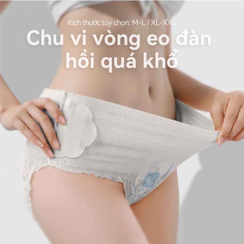 Product Introduction of (khuyến mãi quà tặng )[2025 mới ra mắt] Memeeie mới 4 gói hàng ngày vệ sinh khăn ăn quần eo dán dễ dàng mặc và cởi (8 miếng) 360 ° rò rỉ trần truồng ánh sáng thoáng khí màng cơ sở hấp thụ nhanh chóng 12