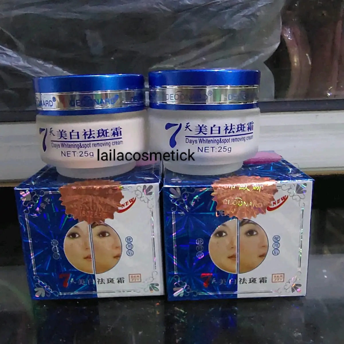 cream deoonard biru siang &  malam