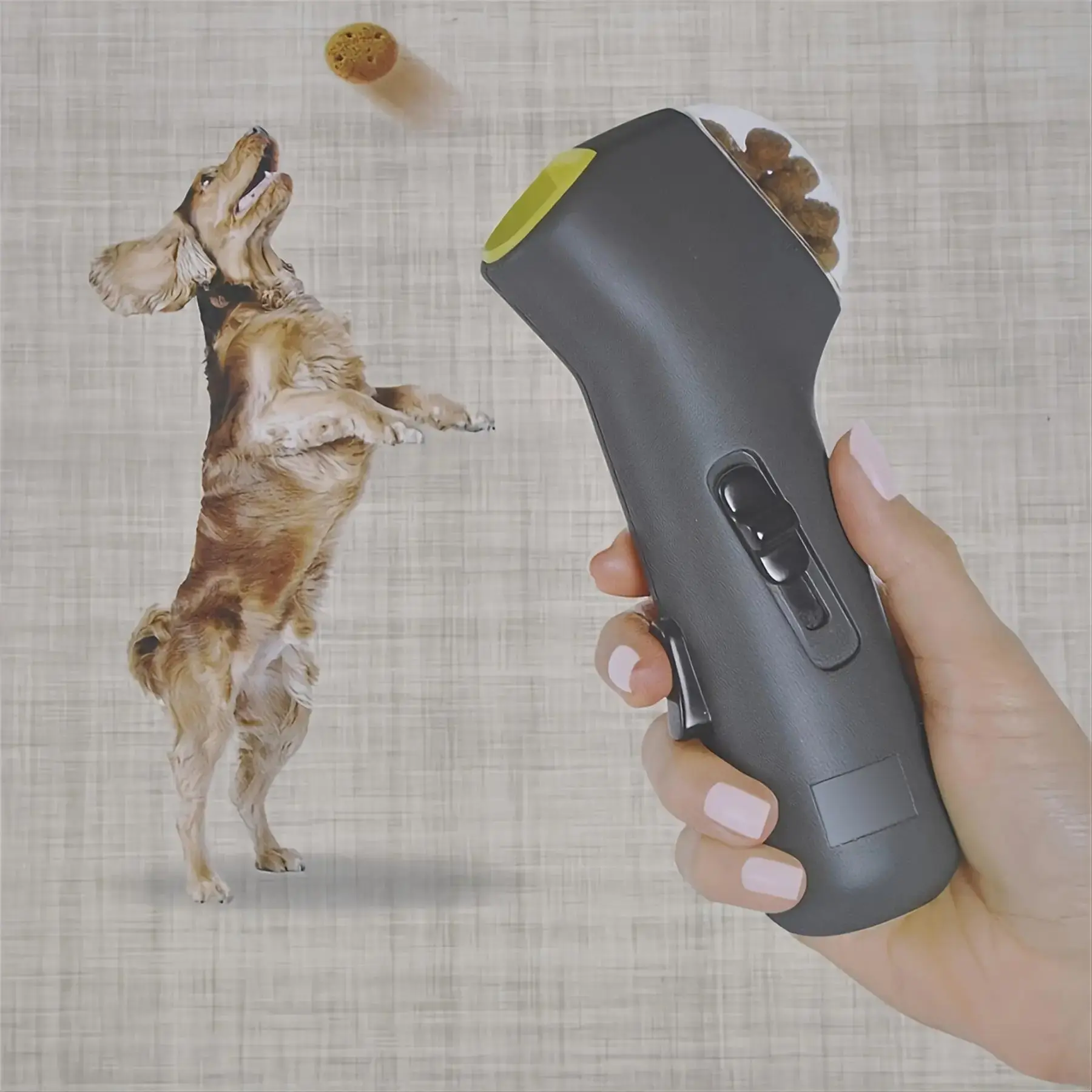 Pet Treat Launcher Dog Toys, Dog Food Catapult Dog Snack Shooter Dog Food Feeder, Dog Food Dispenser Toy, Interactive Dogs Toy, Fun Food Launcher, Christmas Eve Box Fillers