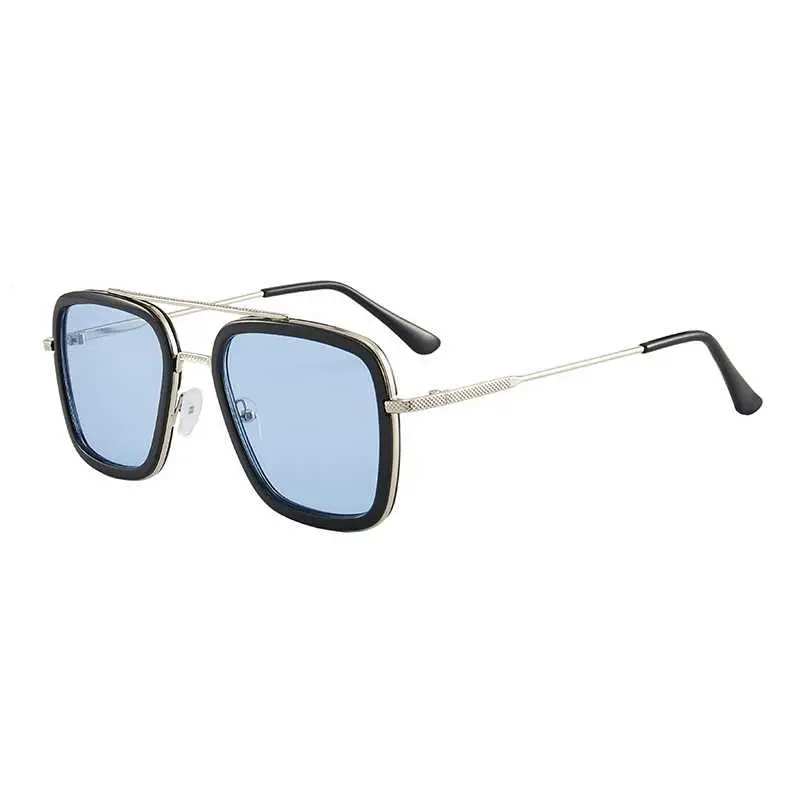 RBVTURAS Kacamata Tony Stark Steampunk HD Sunglasses Metal Frame - 66218 3