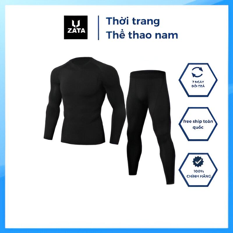 Bộ quần áo giữ nhiệt nam, Quần áo tập gym nam: áo Pro Combat + quần pro combat cao cấp Sport Chạy Bộ Top