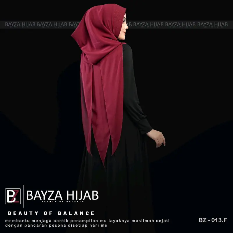 Jilbab Instan Hoodie Soft ped Antem Bz 013 by Bayza hijab Mewah hijab unic Simple 3