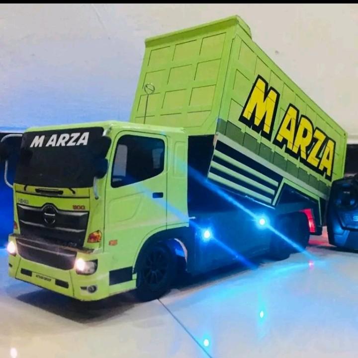 Miniatur Dump Truk Hino 500 RC dengan Pengendali Jarak Jauh dan Lampu Remote Toy Control mainan dump truk hino 5000 Hadiah dump truck hino rc 4
