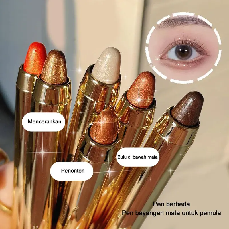 Double-side Lying Silkworm Pen Long Lasting Glitter Stick Shadow Tools Silkworm Eye Makeup Eye M3V7 5