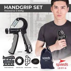 SPEEDS Finger Exercise Set Handgrip Set 5in1 Alat Fitness Kekuatan Jari dan Tangan Portabel Olahraga Outdoor 011-6