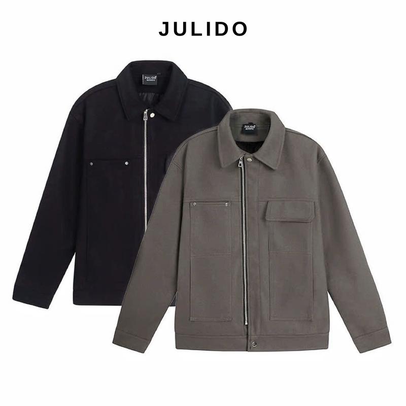Aó khoác dạ ép JULIDO Khóa zip cao cấp áo khoác kyt