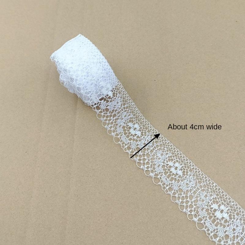 Chất Liệu Đóng Gói Ren Trắng, Hàng Mới Về, Thêu, Ruy Băng May Ren Tự Làm, Thích Hợp Để Đồ Trang Trí Đám Cưới 5