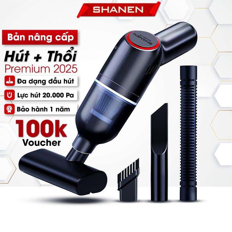 Máy hút bụi cầm tay mini không dây chính hãng , Lực hút 20.000Pa, Công suất 120w