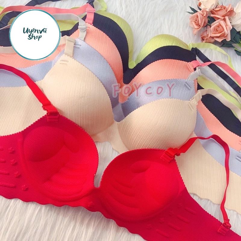 SSS -combo 3 Áo su đúc mút dày 3cm nâng ngực áo su không gọng nên tăng 1 size <áo đẹp> Bra Nữ Voi Voan