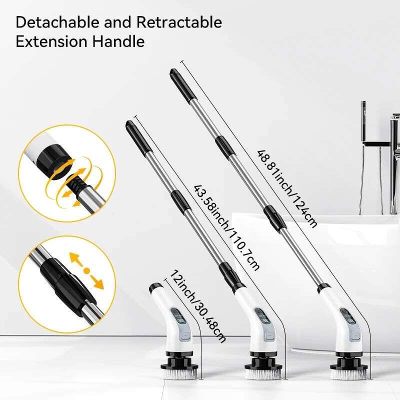Cordless Cleaning Brush 7-in-1 Bathroom Window Electric Spin Cleaner Kitchen Toilet Automotive Household Rotate Clean 4