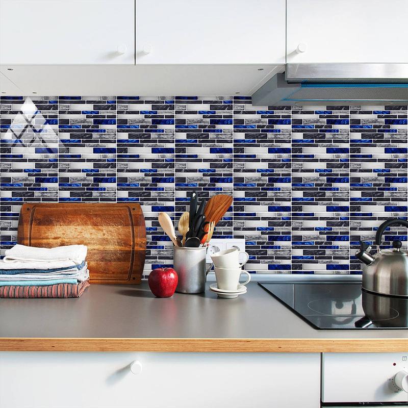 10 Pcs Self Adhesive Tile Sticker Kitchen Mosaic Pattern 3D Sticker ...