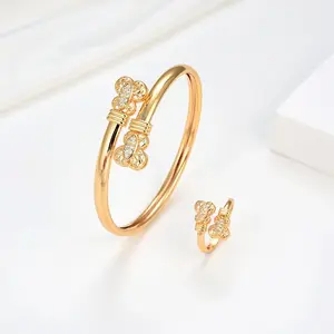 72S Set Perhiasan Wanita Lapis Asli Dewasa Murah Korea Gelang Dan Cincin Perak Antikarat Termurah Tidak Luntur Untuk