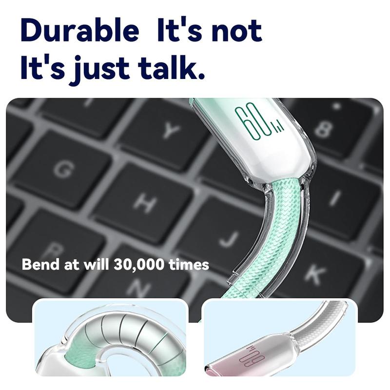 Product Introduction of 60W Type-C Fast Charging Data Cable, 1 Count Multipurpose Phone Charging Cable, Phone Accessories Compatible with Apple Samsung Huawei Xiaomi Vivo OPPO, Electronic 6