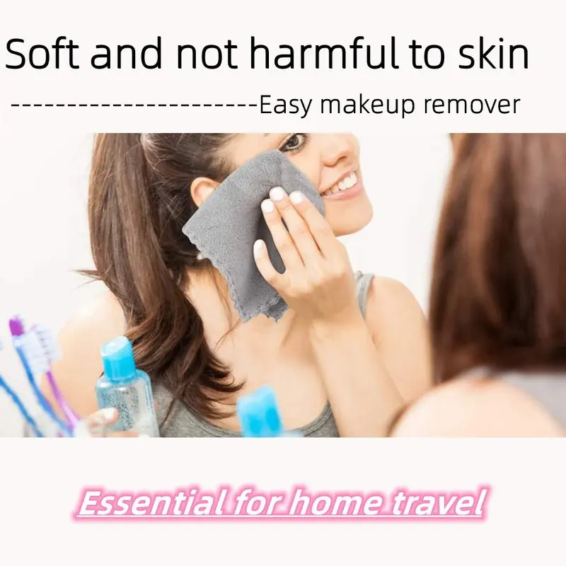 Reusable Makeup Remover Facial Cleansing Towel, 6 Counts Soft Face Washcloth, Travel Makeup Washcloths, Skincare Tools for Women 4