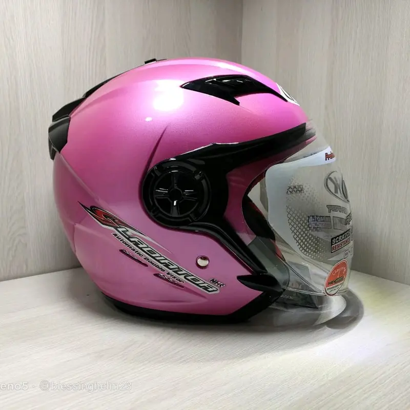 NHK GLADIATOR SOLUD VARIASI WARNA HELM OPEN FACE DOBLE VISOR 3