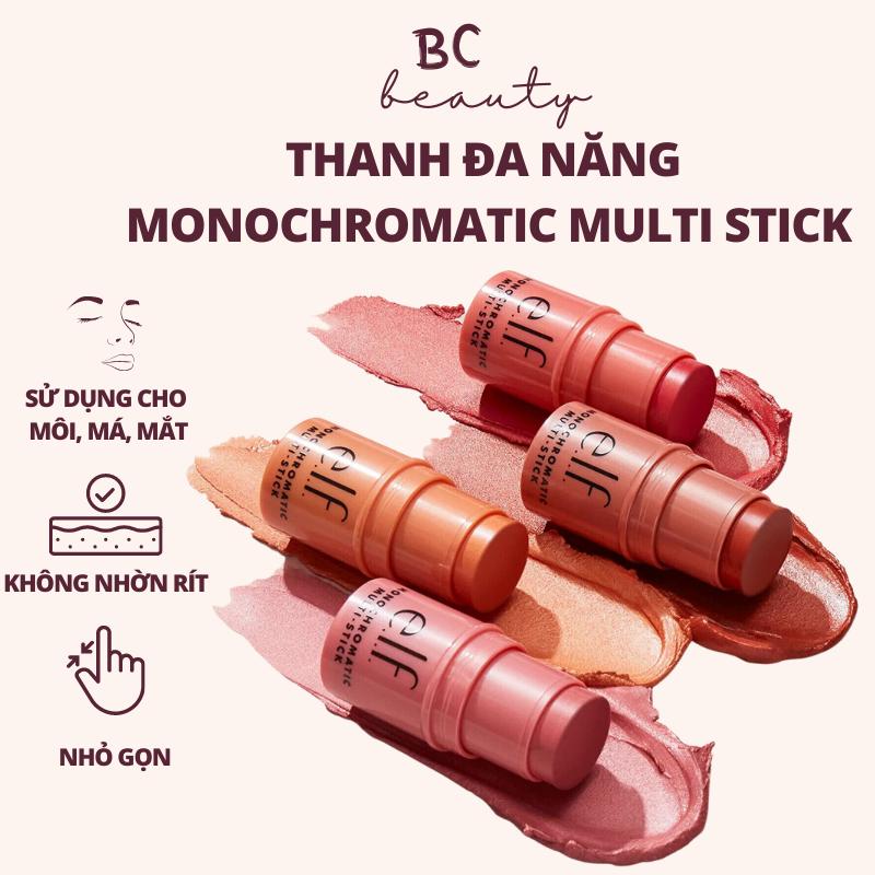 Má Hồng Kem e.l.f Monochromatic Multi Stick | Má Hồng Màu Mắt Son Môi Nhỏ Gọn Bỏ Túi Dạng Thỏi Đa Năng Tiện Lợi 5g Phấn Má Trang Điểm Cosmetic
