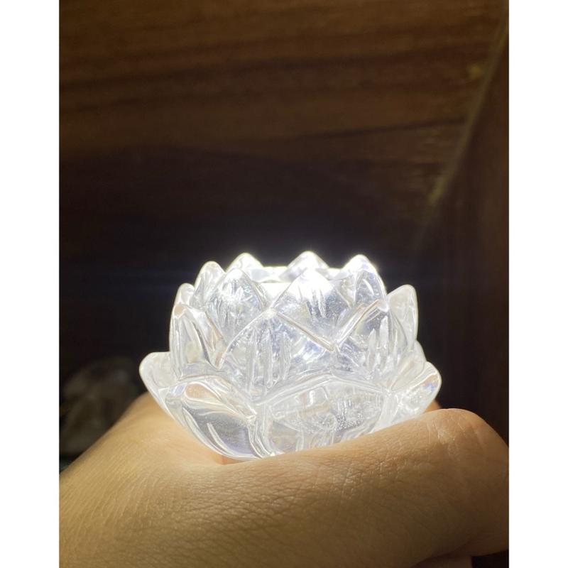 Hoa sen thạch anh trắng phong thuỷ.mang may mắn .tài lộc. Decor Decor Phòng 1