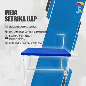 Meja Setrika Uap Laundry Standar Rakit Lengkap Alas & Busa