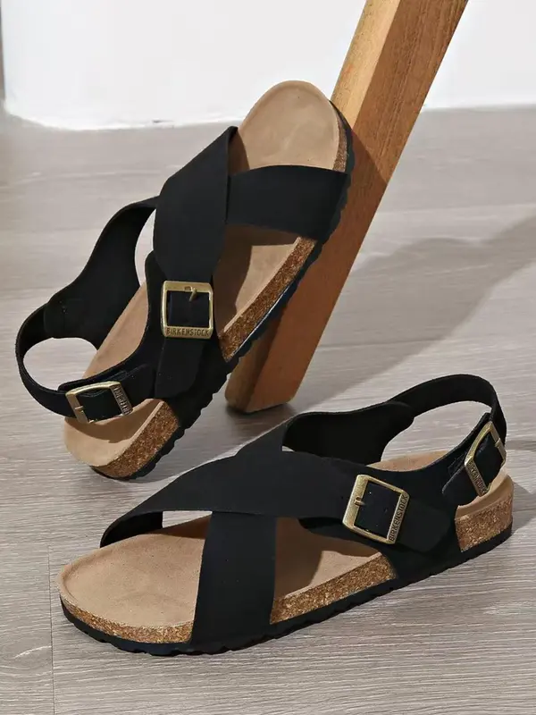 Women's Fashionable Plain Color Platform Sandals, Casual Adjustable Buckle Design Sandals for Beach, Outdoor, Daily Wear, Walking Shoes 4