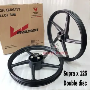 Velg velek pelek racing supra x 125 double disc 1set depan belakang ROSSI