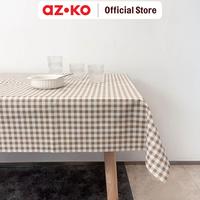 Gambar FORHOM 145X320 CM TAPLAK MEJA GINGHAM - COKELAT dari AZKO ID Kota Administrasi Jakarta Barat 1 Tokopedia