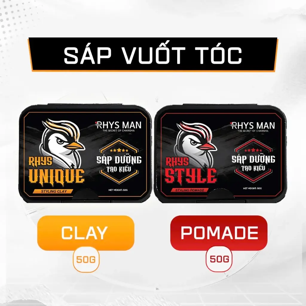 Sáp vuốt tóc nam RHYS MAN giữ nếp tạo kiểu tự nhiên Rhys Unique Chăm Sóc Tóc Dưỡng Tóc