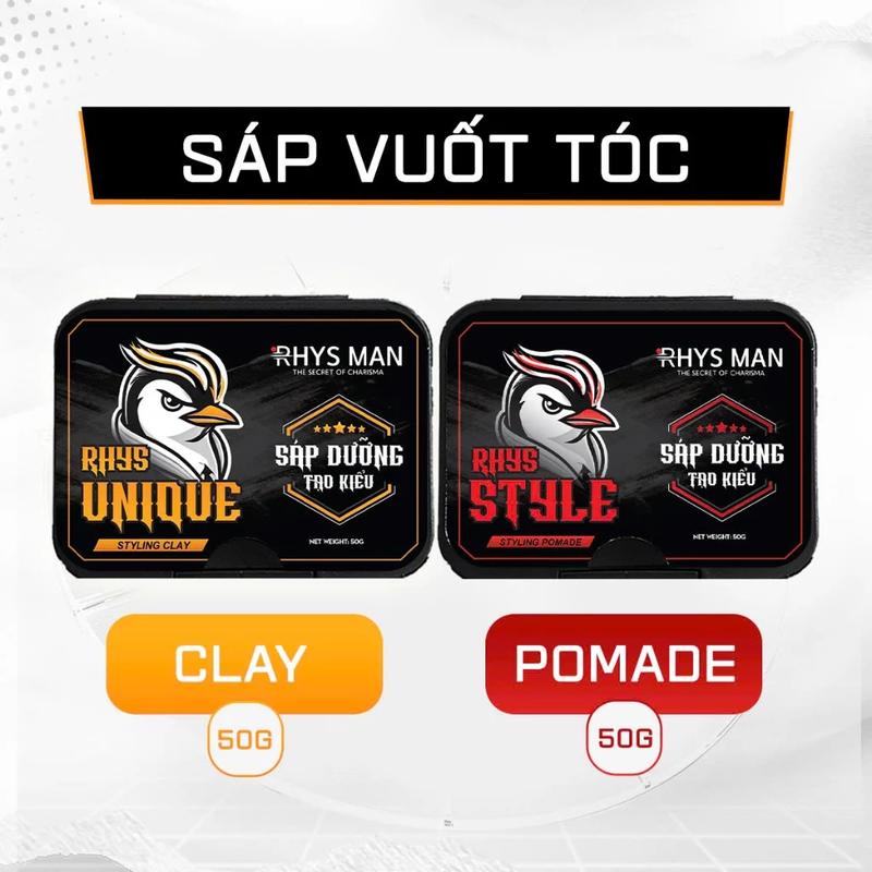Sáp vuốt tóc nam RHYS MAN giữ nếp tạo kiểu tự nhiên Rhys Unique Chăm Sóc Tóc Dưỡng Tóc