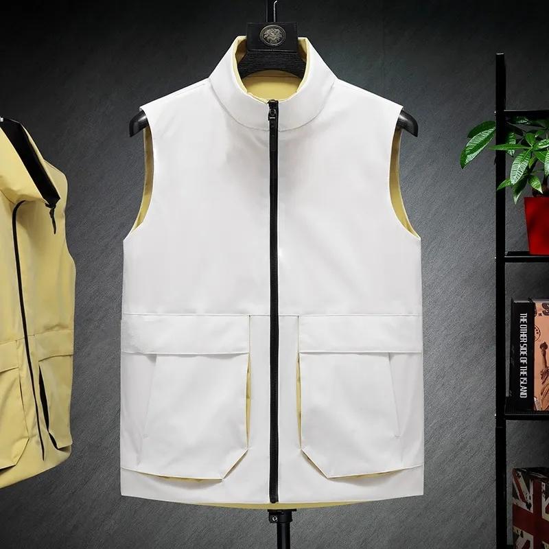 rompi & gilet Rompi casual model bolak balik, Rompi keren pria, Rompi pria terbaru Outdoor Wanita bisa dicuci dengan mesin rm polos coklat Hitam warna hitam Motor Parasut Motor Parasut warna lain 1