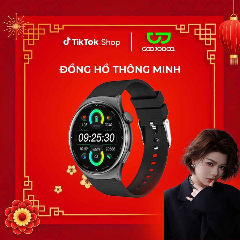 【GOOJODOQ&  Đồng hồ thông minh Smart Watch | Running Pace | Màn hình AMOLED | Aod | Vỏ kim loại | Giấy dán tường tùy chỉnh | Cuộc gọi Bluetooth | giám sát sức khỏe IP68 chống nước | 178 + Chế độ thể thao