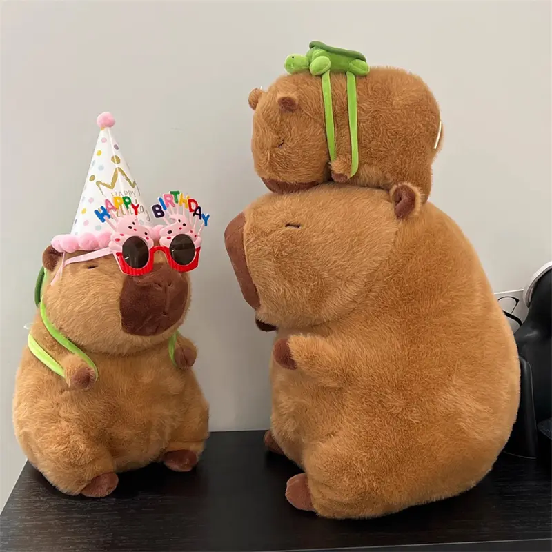 Đồ Chơi Búp Bê Nhồi Bông, Thiết Kế Chuột Lang Nước, Hoạt Hình Dễ Thương, Có Rùa, Dành Cho Trẻ Em, Búp Bê Thú, Thích Hợp Cho Giáng Sinh, Năm Mới, Sinh Nhật, Phục Sinh Và Quà Tặng Năm Mới gấubông capybara 3