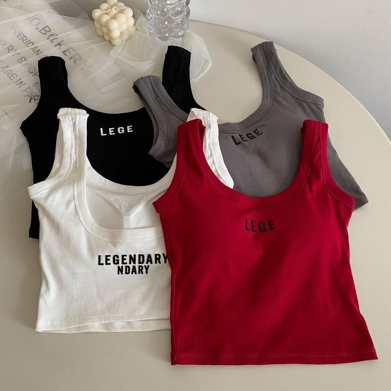 Áo Vest Hai Dây Lưng Đẹp, Thiết Kế Dễ Thương Và Gợi Cảm, Với Đệm Ngực, Dáng Ôm, Thiết Kế Tôn Dáng, Áo Không Tay Thích Hợp Cho Mùa Hè 0