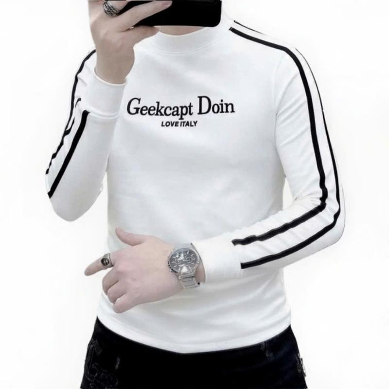 Áo thun sweater nam nữ tay dài mẫu đẹp vải nỉ da cá 4 mùa  Menswear Thun Hoodie Dài Tay 1