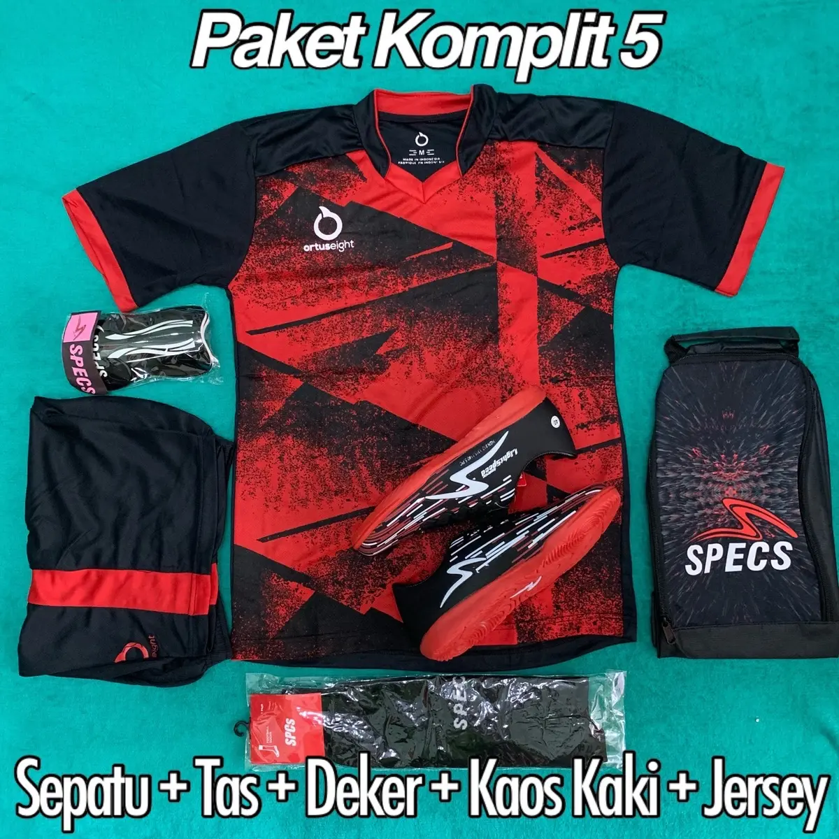 [Real Pic] Paket Komplit Specs Dewasa Sepatu Futsal