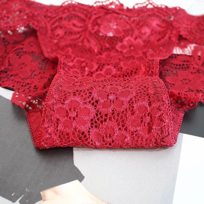 Luckymm Celana Dalam Wanita / Knicker Cancut Wanita Bahan Soft Lace Lembut 9936