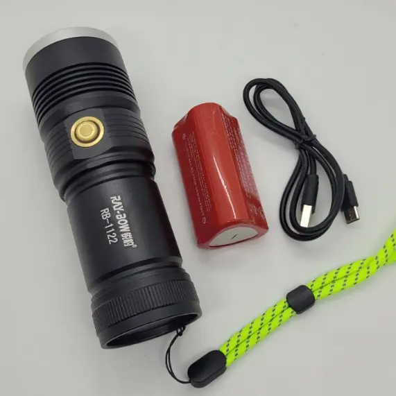 [BH-3 Tháng] Đèn pin cầm tay siêu sáng RAY BOW 1122 chiếu xa 600-1000 mét có ZOOM xa gần chống nước sạc ngược cho điện thoại HP-027 đèn  pin 8