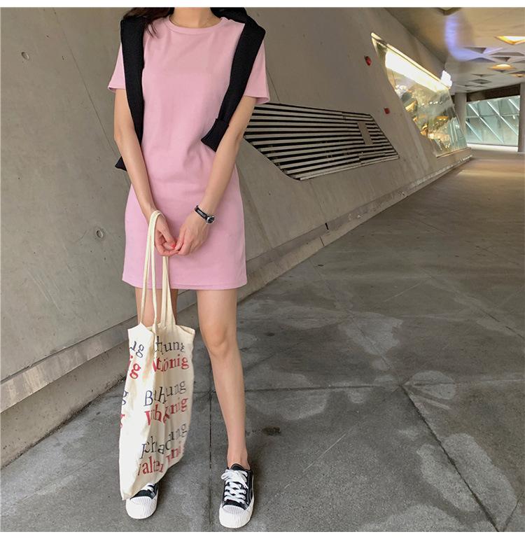 Product Introduction of Váy Áo Thun Dài Tay Dáng Ôm, Phong Cách Hàn Quốc, Hàng Mới Về, Màu Pastel, Váy Co Giãn, Thích Hợp Cho Bé Gái, Hàng Đầu Biến mất, 2023 25