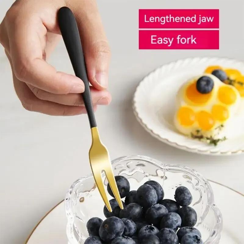 Product Introduction of Fruit Fork Stainless Steel 304   Household Thickened  Moon Cake Knife Fork   Cake Watermelon Fork  Dessert Fork Cutlery Tableware 8