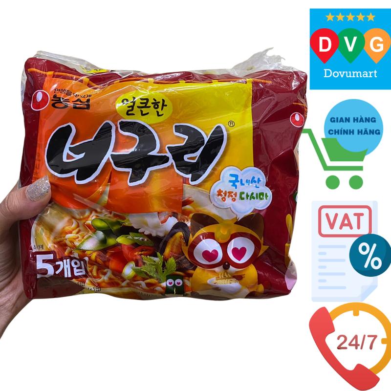 Bịch 5 Gói Mì Neoguri Cay Nongshim Hàn Quốc (5 Gói x 120G)