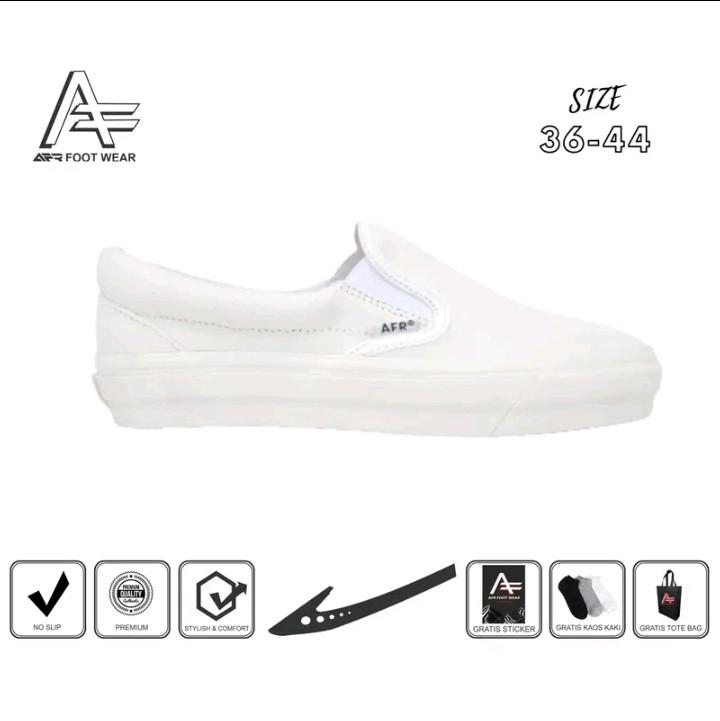 SEPATU AFR SLIP ON CUTE STEPZ FULL WHITE 0