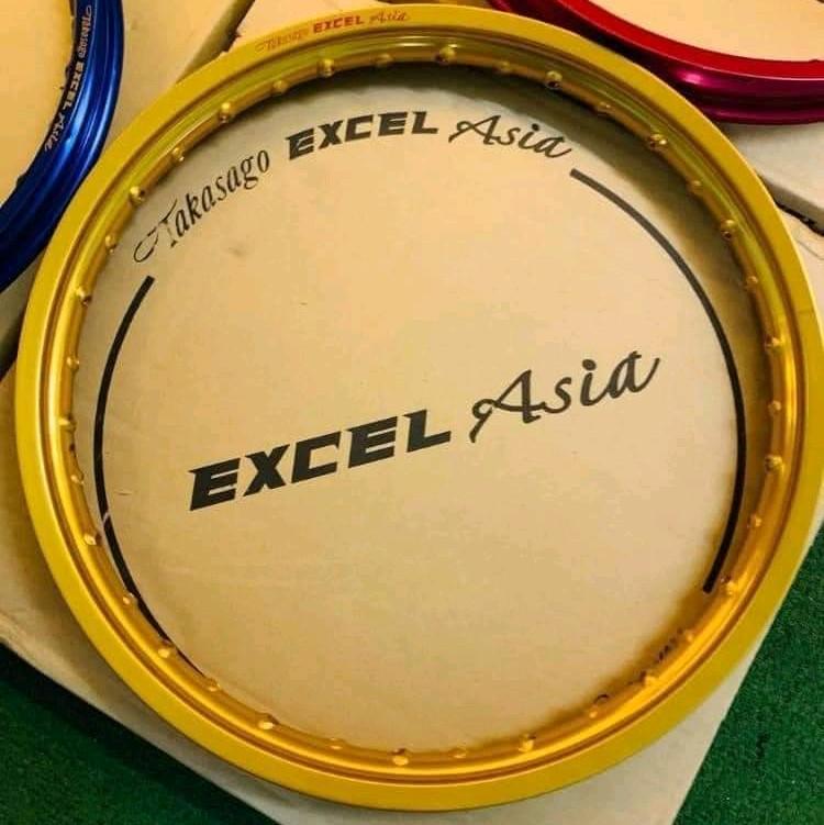 Vành Niền Excel Asia Chất Liệu Nhôm Size 1.4-1.6 Gắn Bánh Căm Sáng Bóng Cho Xe Máy