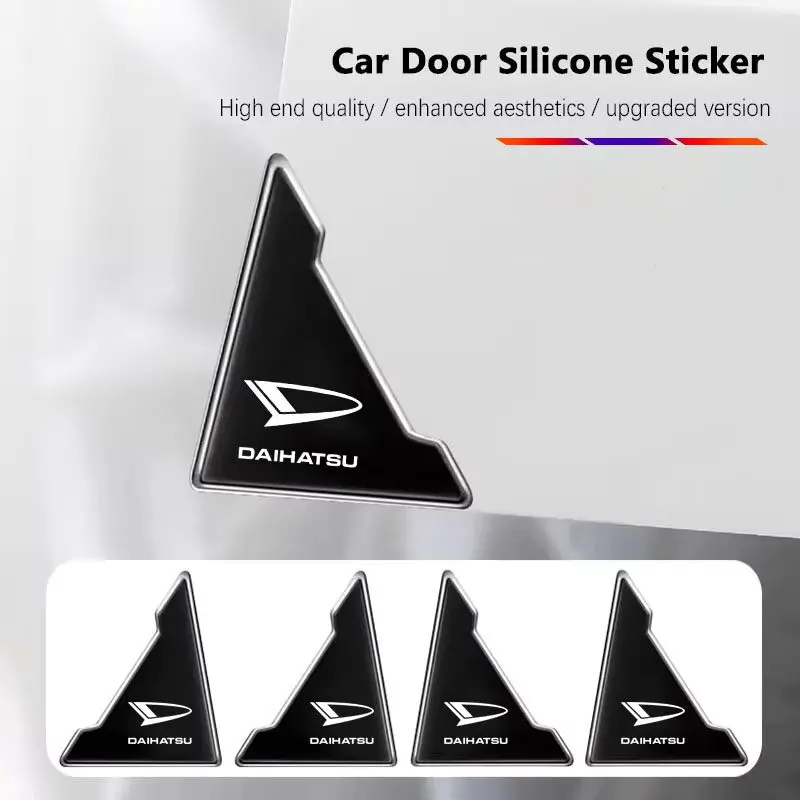 Daihatsu 2/4Pcs PVC Car Logo Door Corner Sticker Anti-Scratch protector For Daihatsu Mira Delta Avy Ayla Sirion Feroza Charade Move Hijet