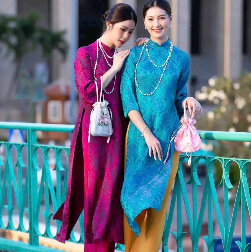 Lụa tơ Tằm Mộc Áo Dài Đón Tết