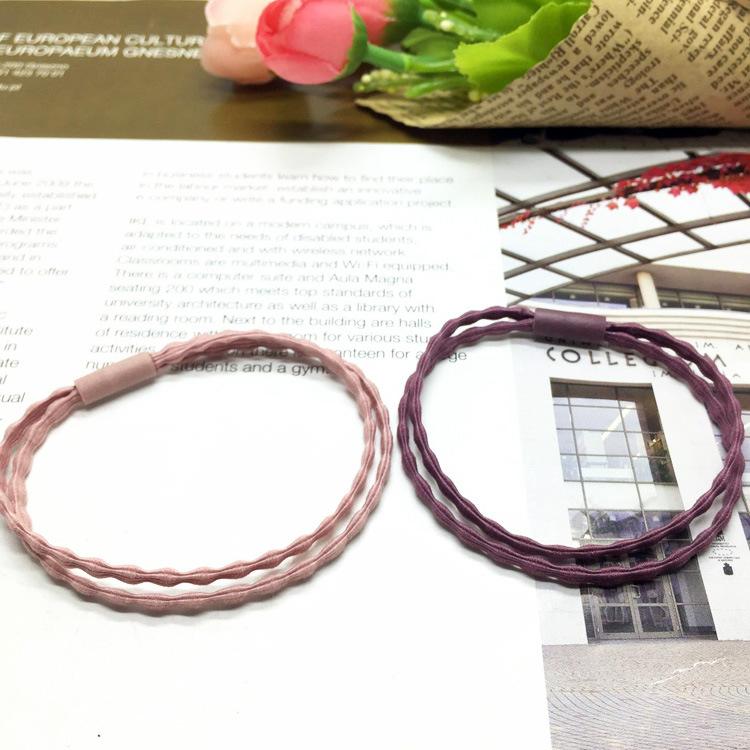Product Introduction of High Elastic Double Strand Hair Rope Hair Elastic Band Hair Ring Base Base Head Rope Yiwu Small Jewelry Accessories 6