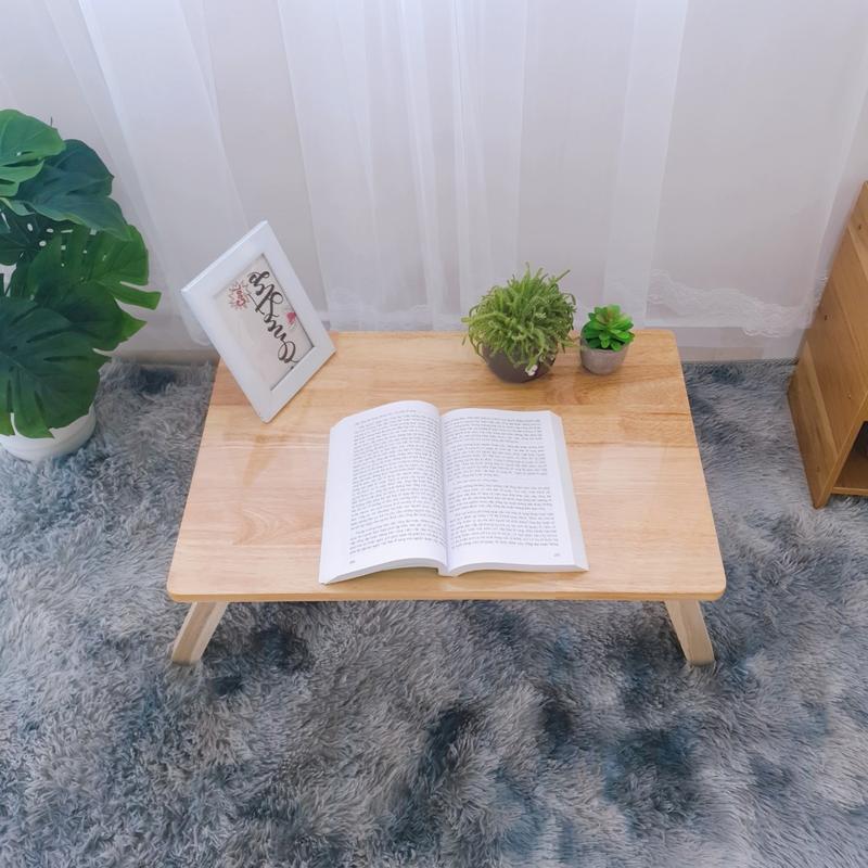 Bàn học gấp gọn chân gỗ cao cấp 40x60cm, dùng làm bàn làm việc, bàn ăn cực tiện lợi (B4)
