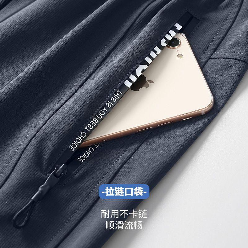 Bộ đồ thể thao Quần áo tập luyện của nam giới Quần áo khô nhanh Đi xe đạp ngoài trời Buổi sáng Chạy thể thao Sinh viên điền kinh Mùa xuân và mùa thu Quần áo thể dục chạy bộ 3