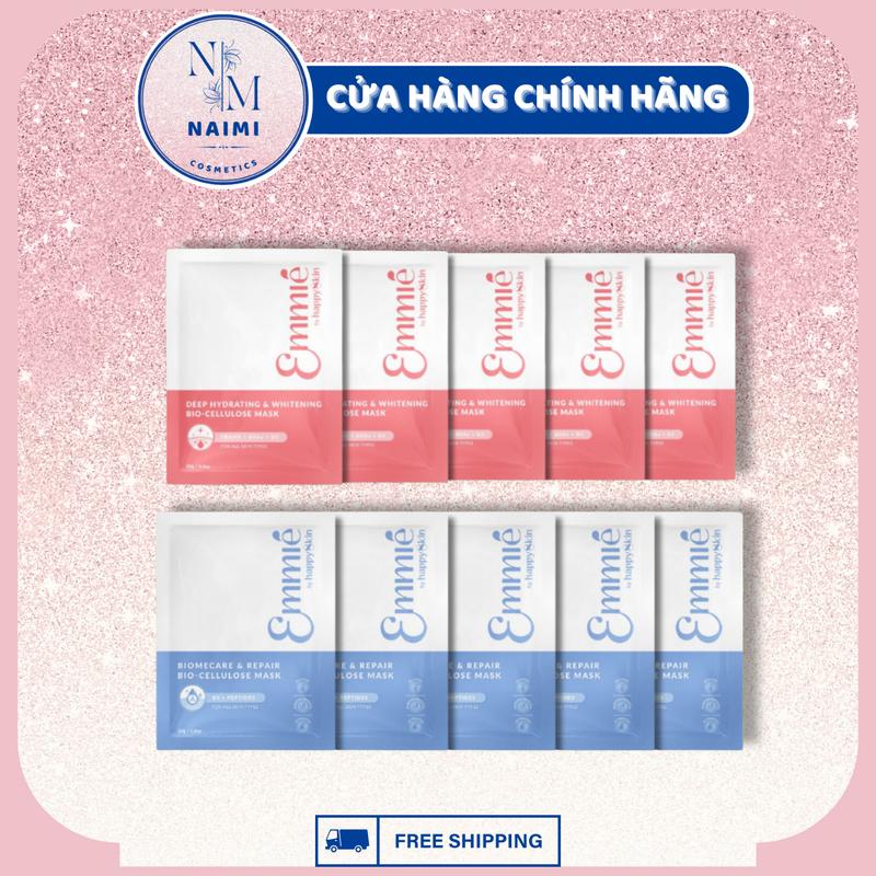 Mặt Nạ Sinh Học Dừa Emmie by Happy Skin Cấp Ẩm Phục Hồi Dưỡng Sáng Da 23g Skincare b5